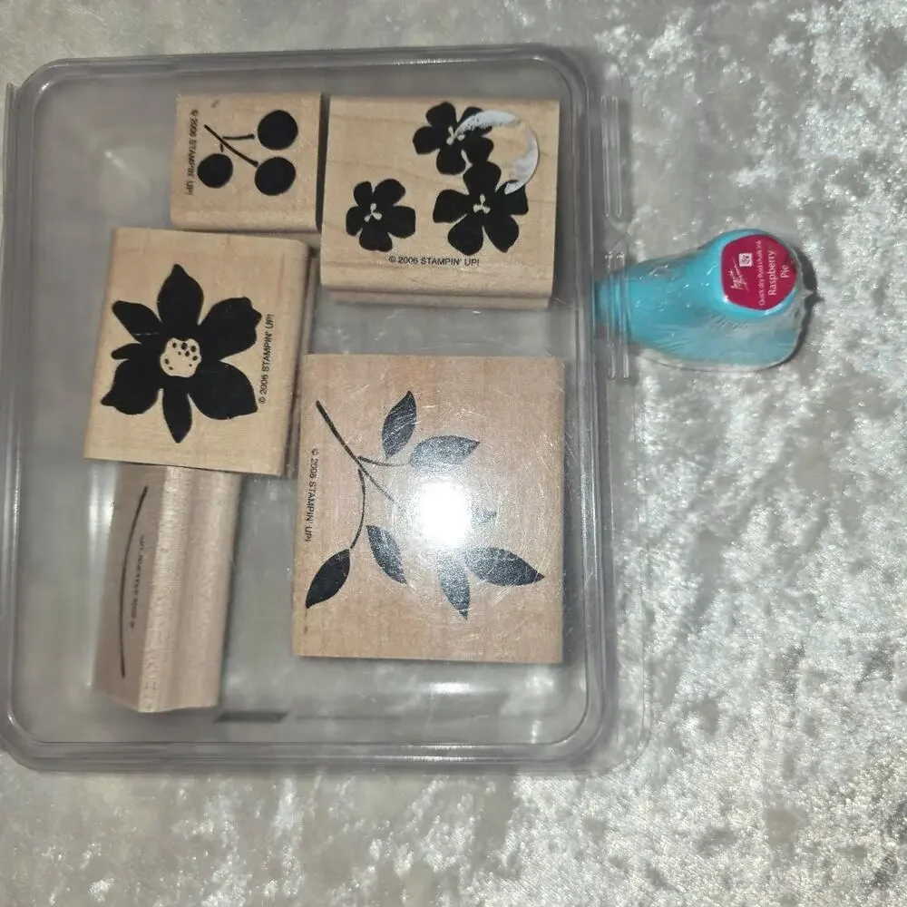 Stamped Bundle of flowers and a stamp pad